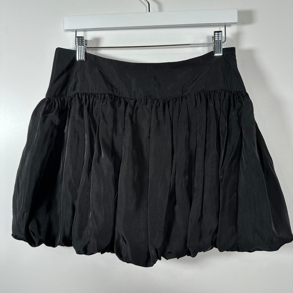 Black Coquette Bubble Mini Skirt Madison The Label Whimsical Skort Satin XL